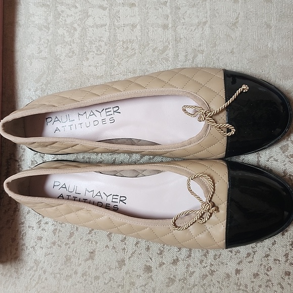 Paul Mayer Tan and Black Ballet Flat - Picture 2 of 5